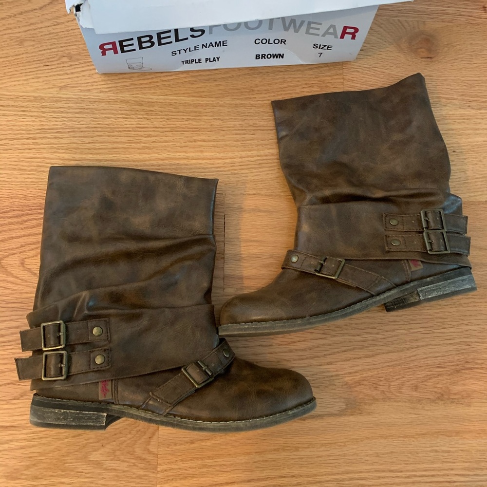 Rebels Teiple Play Moto/Combat Boots